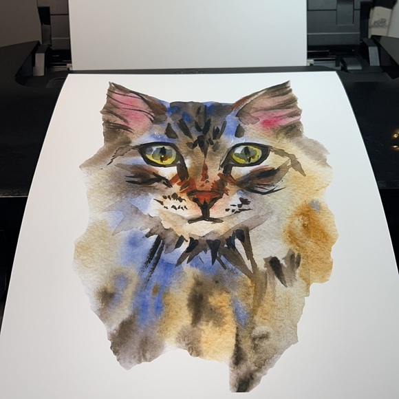 Cute Cat Portrait Wall Art Print Poster Unframed - Picture 16 of 16